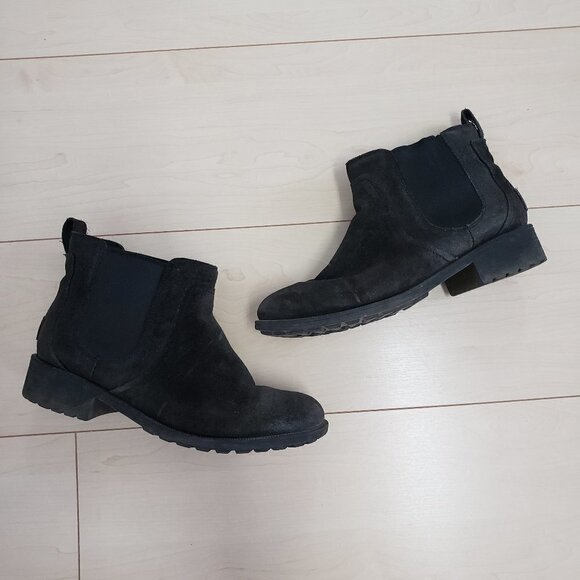 Black Suede Ankle Boots - Picture 1 of 10